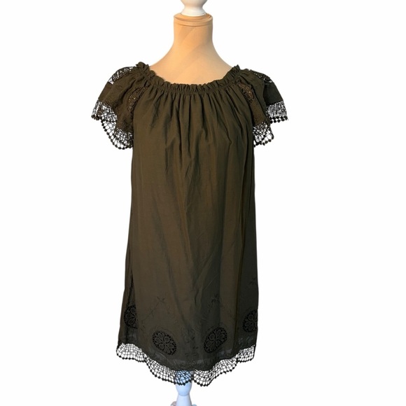 Indigo Rose Olive Crochet Midi Dress – Size M - Picture 2 of 10